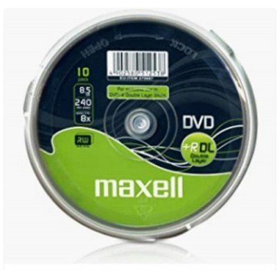 MAXELL DVD 8,5 GB. GRABABLE. DOBLE CAPA. TARRINA 10 UNIDADES. 4X