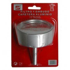 EMBUDO+FILTRO CAFETERA ALU.12T TECNHOGAR 01479