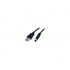 StarTech.com Cable Adaptador 2m USB A Macho a Conector Coaxial Barrel Alimentación Corriente Tipo M 5.5mm 5V DC negro