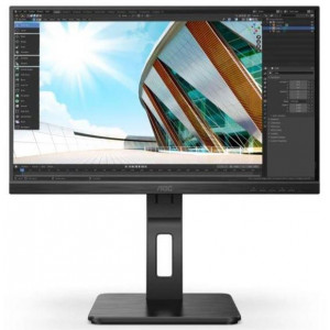 Monitor AOC 27P2Q, 27 pulgadas, Full HD (1920×1080), IPS, 100 Hz, 4 ms GtG, altavoces, HDMI, DisplayPort, clase D, negro