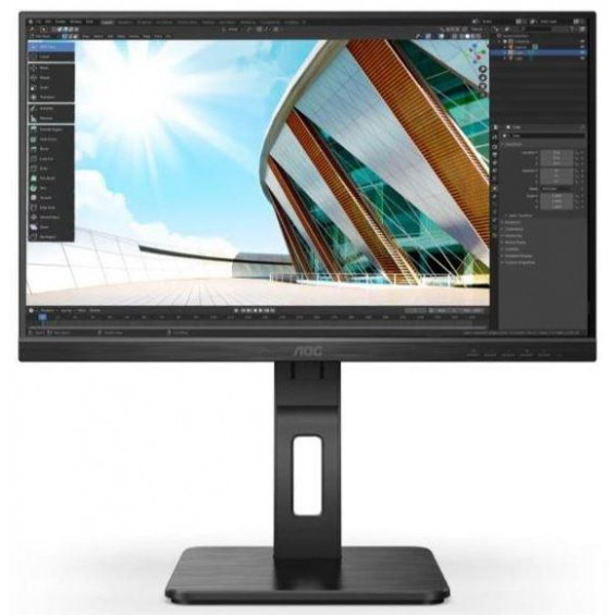 Monitor AOC 27P2Q, 27 pulgadas, Full HD (1920×1080), IPS, 100 Hz, 4 ms GtG, altavoces, HDMI, DisplayPort, clase D, negro