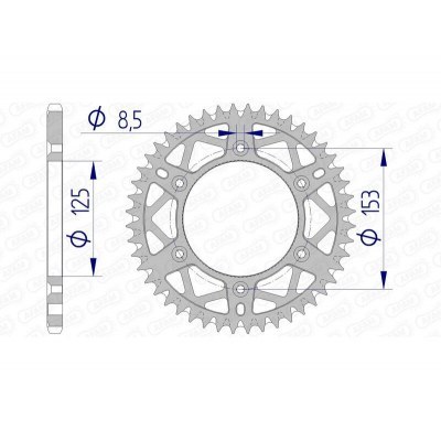 Corona AFAM aluminio ultraligera 11212 - Paso 520 11212+52