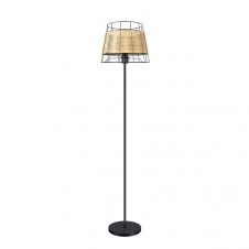 Pie Salon Burano 1xe27 Forja/ratan 150x32x32 Cm