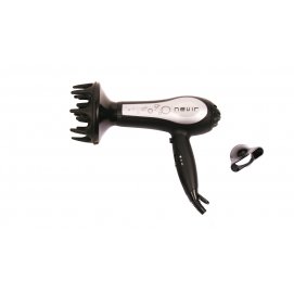 Secador de pelo Nevir NVR-2201 S PLATA, 2200W, 2 velocidades, 3 temperatura, botón aire frío, sistema sobrecalentamiento, con difusor, plata