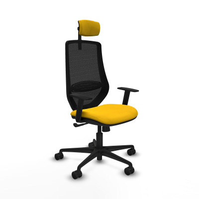 Mardos sincro bali amarillo brazos 1D base nailon ruedas 65mm nailon cabecero 2D