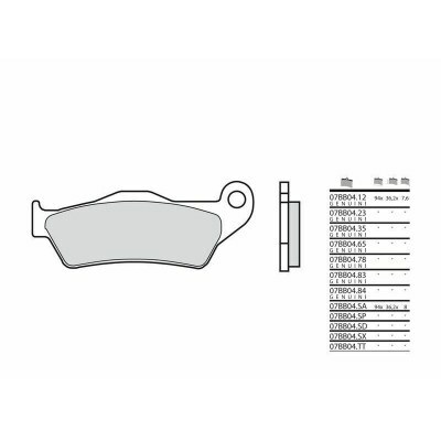 Pastillas Brembo organico 07BB04CC 07BB04CC