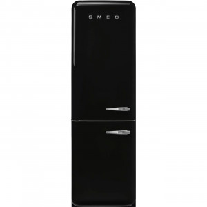 Frigorífico combi Smeg FAB32LBL6, 196.8 x 60.1 x 72.8 cm, Total No Frost, clase C, 158 kWh/año, 35 dB, 331 litros, LifePlus 0°C, negro