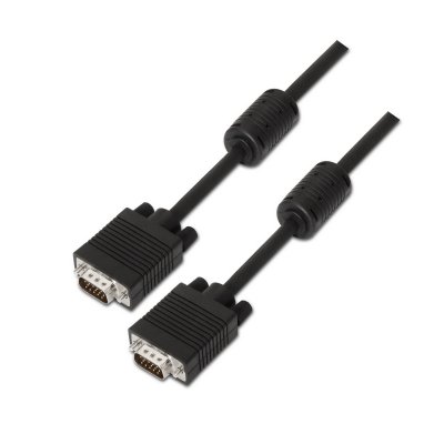 CABLE CON FERRITA SVGA HDB15 AISENS 10M NEGRO
