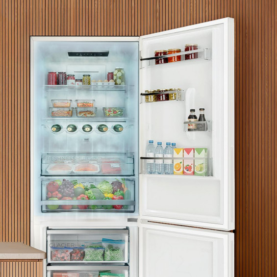 Frigorífico combi Cecotec 356i White E, 200 x 59.5 x 63.5 cm, Total No Frost, clase E, 37 dB, 356 litros, FreshnessFlex, HumidityFlex, blanco - imagen 5
