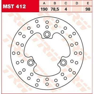 Disco de freno fijo redondo hasta 219 mm TRW MST412