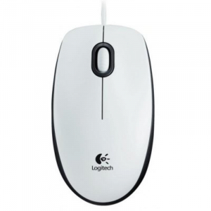 Ratón Logitech B100, con cable, blanco