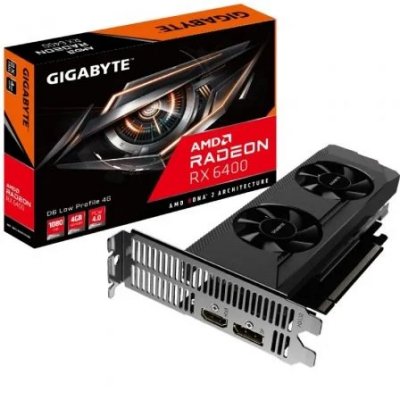 Tarjeta Gráfica Radeon RX 6400 D6 Low Profile 4G/ 4GB GDDR6
