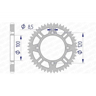 Corona AFAM aluminio ultraligera autolimpiable 15104 - Paso 428 15104+47