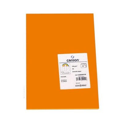 CANSON Pack de 50 Cartulina 185g A4 naranja