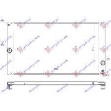 RADIATOR 2.4-2.5 PETROL - 2.0 D DIESEL (635x375x22) ALL ALUMINIUM (NRF)