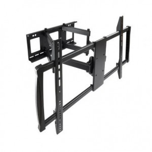 Soporte TV orientable de pared TooQ LP75100TN-B, 60-100 pulgadas, hasta 80 kg, 2 brazos, VESA 900x600 mm, orient. ±45°, incl. +5°/-15°, negro