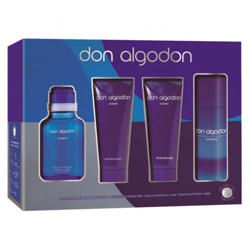 Compra Don Algodon Hombre Edt Estuche 100ML After Shave 75ML Gel 75ML Desodorante 150ML en EnCasaMiel Elegancia y Frescura Clasica para el Hombre Moderno