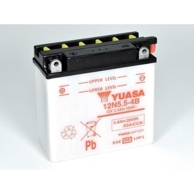 Yuasa battery 12N5.5-4B Dry charged (sin electrolito) 12N5.5-4B