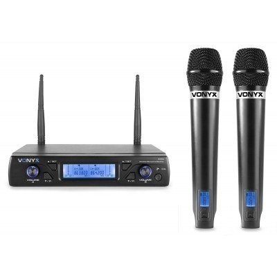 2 Microfonos Inalambricos Mano WM62 VONYX