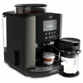 Krups – Cafetera Superautomática Krups Arabica Latte EA819E con molinillo de acero inoxidable.