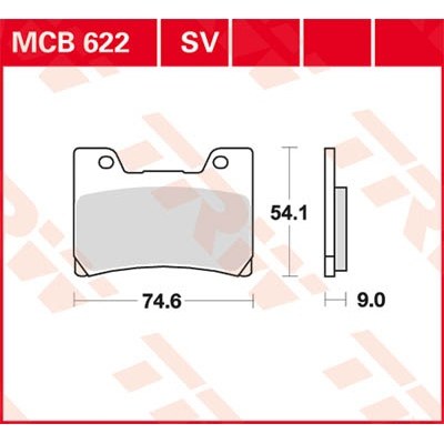 Pastillas de freno sinterizadas serie SV TRW MCB622SV