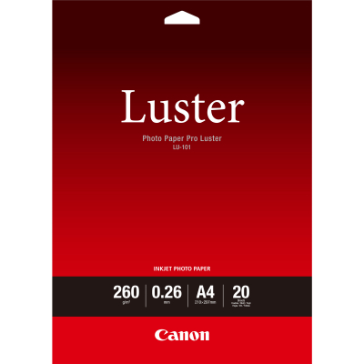 Papel fotografico canon pro luster lu - 101 a4 210 x 297mm