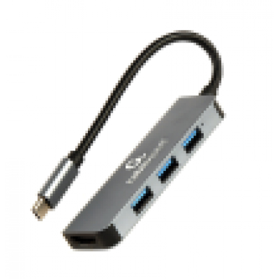 ADAPTADOR MULTIPUERTO GEMBIRD USB TIPO C 2 EN 1 HUB , HDMI