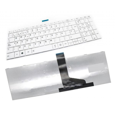 Teclado compatible para portátil TOSHIBA c850/c855/c870/l850/l855 /l950 blanco sin marco
