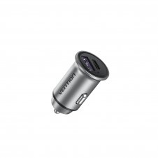 Vention Cargador de Coche FFBH0/ 1xUSB-Tipo C/ 1xUSB/ 20W