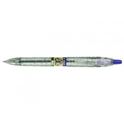 Pilot Boligrafo de Bola Retractil B2P Ecoball BeGreen - Punta Redonda 1mm - Trazo 0.27mm - 86,64% de Plastico Reciclado - Recargable - Color Azul