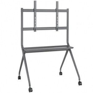 Carro TV con ruedas Aisens FT86FE-143, 50-86 pulgadas, hasta 120 kg, VESA 800 x 600 mm, altura ajustable, gris