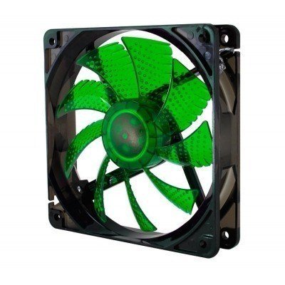 Ventilador caja nox cool fan led 120mm negro led verde