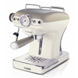 Cafetera Express Ariete 1389/13, ESPRESSO, 15 bar, beige retro