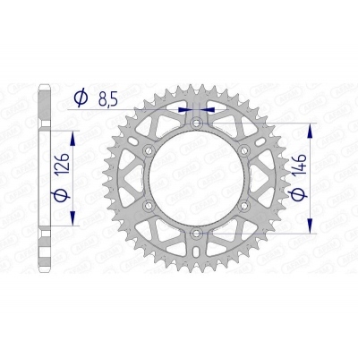 Corona AFAM aluminio ultraligera autolimpiable 15203 - Paso 520 15203+50