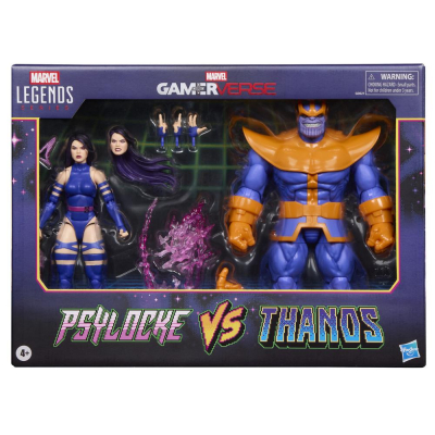 Pack 2 figuras hasbro marvel legends series gamerverse psylocke vs thanos
