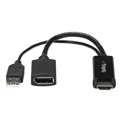 Conversor hdmi - usb tipo a a displayport startech - macho - hembra - negro
