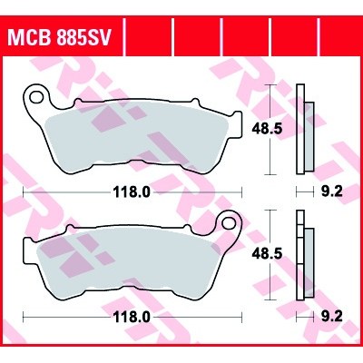 Pastillas de freno sinterizadas serie SV TRW MCB885SV