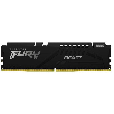 Memoria ram ddr5 8gb kingston - 6000mt - s - fury beast - c30 - negro