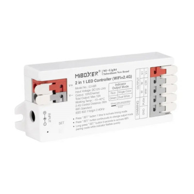 Controlador Tira LED MonoColor CCT 12V/24V 15A WiFi MIBOXER E2-WR