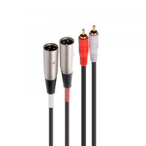 Cable de audio 2 x RCA mm a 2 x XLR macho Fonestar SM-671