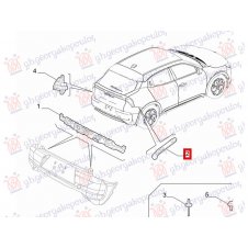 SOPORTE LATERAL DE PLASTICO PARA PARACHOQUE TRASERO(O)