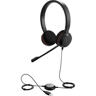 Jabra - Evolve 20 MS Stereo Auriculares Alámbrico Diadema Oficina/Centro de llamadas USB tipo A Negro