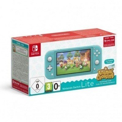 Nintendo Switch Lite Azul Turquesa/ Incluye Código Juego Animal Crossing New Horizons/ 3 Meses Suscripción eShop