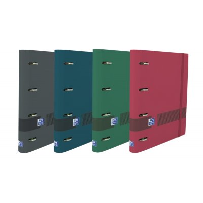 Oxford & You Europeanbinder Carpeta de Anillas A4+ con Recambio de 1 Linea - Anillas 4Dx35mm - Tapa Extradura - Regla con Indices Removibles - Colores Surtidos