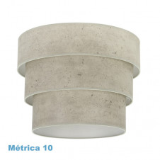 Pantalla Colgante Triple Smile M10 Cemento Gris 50dx40dx28h