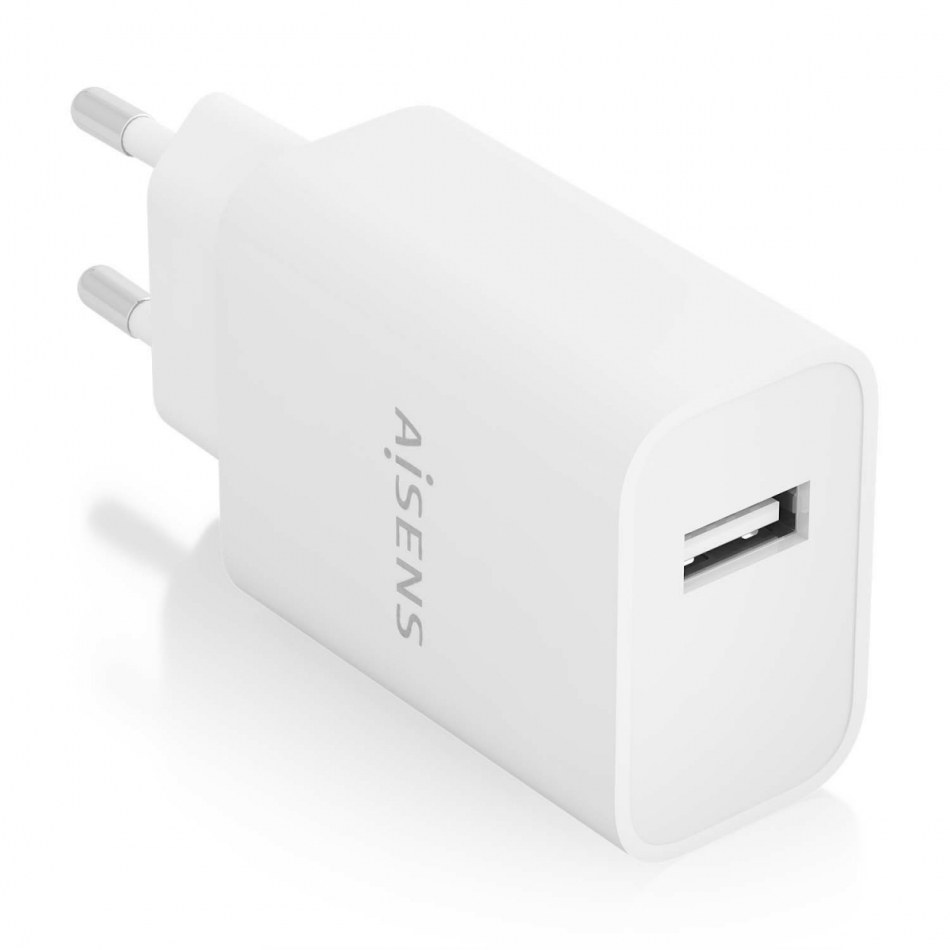 Aisens - Cargador Usb 10W Alta Eficiencia, 5V/2A, Blanco