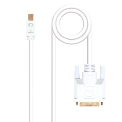 Nanocable - CABLE CONVERSOR MINI DP/M A DVI/M, BLANCO 5 M