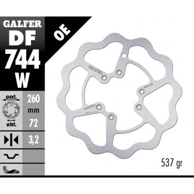 Disco de freno Wave® GALFER DF744W