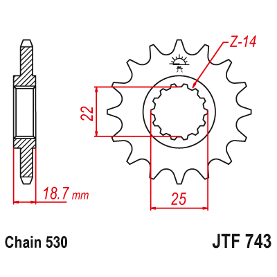 Piñón JT SPROCKETS JTF743.15