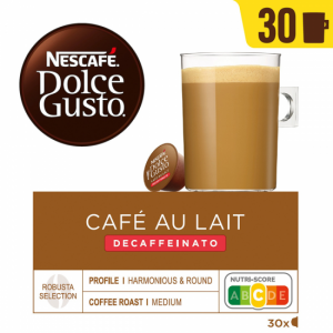 Estuche de cápsulas de café Dolce Gusto 12518346 CAFE AULAIT DESCAF 30 cápsulas